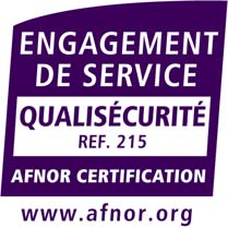 Certification AFNOR Engagement de Service Qualisécurité REF. 215